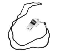 BAZEITFLOW Stainless Steel Soccer Whistle with Lanyard Loud Metal Referee Whistle for Outdoor Sports and Survival Easy Carry Neck Strap Multi Function Emergency Signal Gift Random Color