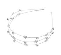 BAZEITFLOW Star Rhinestone Headband Lightweight Metal Hairband with Sparkling Crystal Embellishments for Women Bridal Events Concerts and Special Occasions