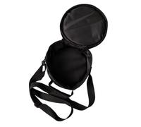 BAZEITFLOW Steel Tongue Drum Carrying Bag 8-inch Protective Padded Pouch with Double Chain Shoulder Strap Black Percussion Instrument Storage Case for Travel and Practice