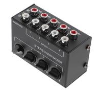 BAZEITFLOW Stereo Mini Mixer Channel Passive Audio Mixer for Phone Computer Game Console Durable Construction Portable Professional Mixing