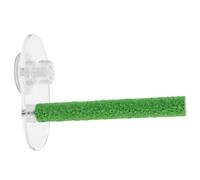 BAZEITFLOW Suction Cup Bird Stand with Bite Resisting Fine Cut Perch for Parrots and Budgies Durable Window Wall Mounted Activity Stable Climbing and Grinding Pole for