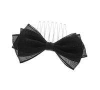 BAZEITFLOW Sweet Black Bowknot Hair Comb for Fine Hair Minimalist Reliable Design for Daily and Party Use