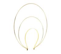 BAZEITFLOW Three Layer Golden Crown Headband DIY Hair Crown Band Baroque Tiara for Women Bridal Weddings Renaissance Cosplay Halloween Party Accessories