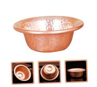BAZEITFLOW Tibetan Copper Water Offering Bowl Handcrafted Worship Cup for Buddha Prayer Temple Use Elegant Buddhist Vessel for Home Decor
