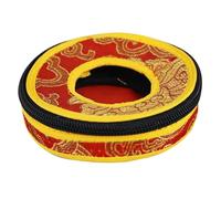 BAZEITFLOW Tibetan Tingsha Bells Case Medium 8.5cm Diameter Handcrafted Nepalese Cotton Storage Bag with Colorful Pattern Randomized for Meditation and Yoga