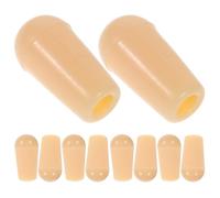 BAZEITFLOW Toggle Caps Easy to Remove and No Burr Yellow for Electric Guitar Plastic 10pcs 3-way Switch Tips with 3.5mm Inner Thread for Guitarists