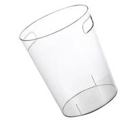 BAZEITFLOW Transparent Garbage Storage Bucket with Handle Impact Resistant Pet Waste Bin for Office Home Bedroom Large Household Rubbish Container Practical Desktop Trash Can with Simple