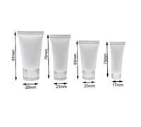 BAZEITFLOW Travel Empty Hand Cream Bottle and Lotion Box Set 4pcs 10ml-30ml Frosted Caps Refillable Cosmetic Soft Tube Containers for Skincare and Handcare