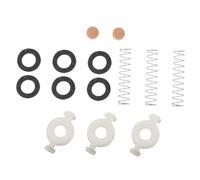BAZEITFLOW Trumpet Spring Supporting Pads Repair Kit with Black and White Felt Springs and Cork Pads Small Trumpet Button for Musical Instrument Maintenance