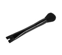 BAZEITFLOW U Shaped Nose Contour Brush Soft Nylon for Sculpted High Nose Bridge Makeup Multipurpose Dual-ended Design for Concealer Loose Powder Travel Black Makeup Brush for Women