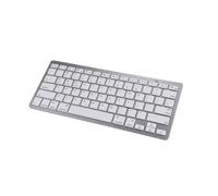 BAZEITFLOW Ultra-thin Mini Wireless Keyboard for Phone Tablet Computer Plastic Portable Design with Scissor Switch Compatible with Apple Devices White Without Battery