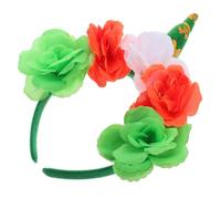BAZEITFLOW Unicorn Headband for Women Durable Floral Unicorn Costume Accessory for St Patrick's Day Festivals Comfortable Wear for Various Celebrations for Parties
