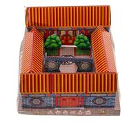 BAZEITFLOW Unique Ancestor Sacrifice Paper Villa for Burning Colorful Role-playing Ghost House Decoration Traditional Chinese Festival Offering for Ancestor Worship and Memorial Ceremonies