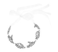 BAZEITFLOW Unique Chain Mail Headpiece Rhinestones for Bride Wedding Headband Hair Accessory