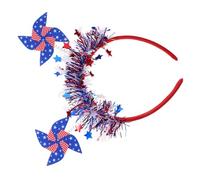 BAZEITFLOW Usa Themed Independence Day Headband for Women Durable Comfortable Patriotic Hair Decor for Fourth of July Celebrations Lightweight Reusable Design Stylish Red White Blue Colors