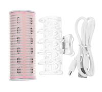 BAZEITFLOW USB Charging Bang Roller Hair Curler Automatic Heating Styling Tool for Women Lightweight Portable Pink Bang Curlers Suitable for Dry and Wet Hair