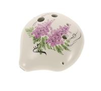 BAZEITFLOW Vintage Ceramic Ocarina in Key for Small Alto Tone Musical Instrument Decorative Chinese Style Practice Ocarina with Smooth Craftsmanship and Beautiful Sound