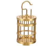 BAZEITFLOW Vintage Copper Bird Cage with Lockable Door Multi-functional Hanging Insect and Small Pet Cage for Crickets Grasshoppers Parrots and Birds Spacious Decorative Brass Nest for Home