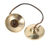 BAZEITFLOW Vintage Handheld Cymbals Pure Copper Meditation Bell Durable Percussion Instrument for Yoga Spiritual Practices Unique Harmonic Tones for Relaxation Positive Energy