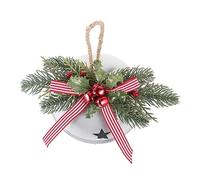BAZEITFLOW Vintage Iron Christmas Bell Ornament with Artificial Berry Pine Cone Design DIY Xmas Pendant for Tree Wreath and Holiday Decor Festive Hanging Decoration for Winter Party
