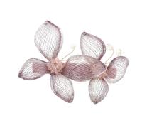 BAZEITFLOW Vintage Pink Crystal Butterfly Hair Barrettes for Women and Elegant Sparkly Zircon Hair Clips for Weddings Parties Ceremonies