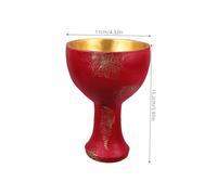 BAZEITFLOW Vintage Resin Holy Cup Altar Decoration for Worship and Sacrifice Wiccan Supplies Goblet for Home Temple Ritual Ceremonies Multifunctional Religious Ornament