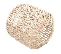 BAZEITFLOW Vintage Rope Woven Lampshade Chandelier Cover Rustic Imitation Rattan Design Warm Light Shade for Ceiling Wall and Table Lamps Home Decor