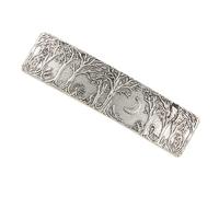 BAZEITFLOW Vintage Silver Alloy Hair Barrette Hair Clip with Moon Pattern and Shape, Simple and Elegant for Women, for Theme Party and Special Occasions