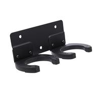 BAZEITFLOW Wall Mounted Metal Microphone Bracket Double Hook Holder for Ktv Mic Stand Compatible with Handheld Wireless Microphones Easy Installation Stable Positioning