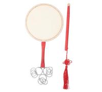 BAZEITFLOW White Hand Drum Lightweight Portable Traditional Chinese Drum for Dance Folk Activities Cultural for Educational Use Artistic Expression