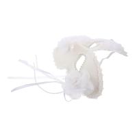 BAZEITFLOW White Lace Venetian Masquerade Ball Mask with Elegant Floral Design, Comfortable Touch and Pleasant Wearing Experience, for New Year Eve and Halloween Party Favour