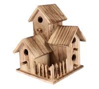 BAZEITFLOW Wooden Bird Nest Box Diy Kit for Garden Birds with Roof Child Educational Woodcraft Outdoor Nesting Box for Robins and Sparrows