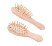 BAZEITFLOW Wooden Cushion Comb Airbag Hairbrush 12x4x3cm Scalp Massage Paddle Brush for Home and Hotel Use