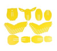 BAZEITFLOW Wooden Deer Head Wall Decor Lemon Yellow Wall Ornament Living Room Home Decor Unusual Animal for Entryway and Hallway