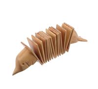 BAZEITFLOW Wooden Dolphin Clapper Percussion Instrument for Music Rhythm Practice Natural Wood Noise Maker with Smooth Finish Creative Early Music Exploration for Home and Classroom Use