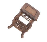 BAZEITFLOW Wooden Flower Pot Stand Holder for Bonsai and Miniature Jade Crafts Stable Indoor Plant Display Base Chicken Wing Wood Decorative Plant Holder for Garden and Office Small