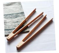 BAZEITFLOW Wooden Food Tongs for Cooking and Toasting Heat-Resistant Natural Wood Kitchen Utensils Multi-use Grill and Serving Tool for Bread Salad BBQ and Frying