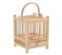 BAZEITFLOW Wooden Grasshoppers Cage for Insect Breeding Kit Pet Breeding Box Bamboo Material Insect Feeder and Bug Cage for Boys and Girls to Observe Small Bugs in Reptile Feeding Box
