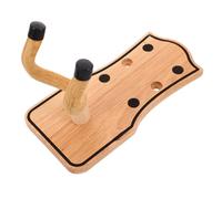 BAZEITFLOW Wooden Guitar Wall Hanger Mount with Solid Wood Hook for Acoustic Electric Bass Guitar Ukulele Easy Install Musical Instrument Wall Mount Display Holder for Studio Home Decor