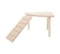 BAZEITFLOW Wooden Hamster Cage Platform with Climbing Ladder for Small Animals, Safe Comfort Design, Easy to Assemble, Corner Shape Suitable for Home Layout and Shelves