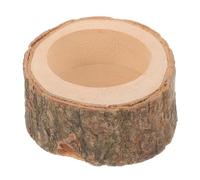 BAZEITFLOW Wooden Hamster Food Bowl Smooth Surface Pet Feeder for Chinchillas Rabbits Animals Easy to Clean Durable Cute Design for Daily Feeding Needs