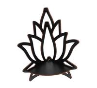 BAZEITFLOW Wooden Hollow Lotus Corner Shelf Wall Mounted Floating Shelf Decorative Candle Holder Bedroom Wall Storage Artistic Black Lotus Design