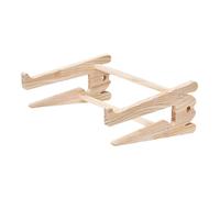 BAZEITFLOW Wooden Laptop Stand Portable Riser Bracket for Laptops Practical Desktop Cooling Support Rack Easy Assembly and Framework Holder
