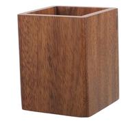 BAZEITFLOW Wooden Makeup Brush Holder Creative Cosmetic Organizer Pen Pencil Cup for Desk Compact Space Saving Design for Neat Makeup Table and Office Stationery Storage