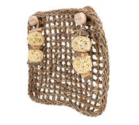 BAZEITFLOW Wooden Pet Foot Pad Small Animal Grinding Claw Board Protective Grass Mat Chic Natural Style for Guinea Pig and Squirrel Cage Use