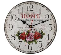 BAZEITFLOW Wooden round Hanging Wall Clock Vintage Silent Non-ticking Decorative Wall Clock for Home Living Room Bedroom Kitchen