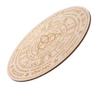 BAZEITFLOW Wooden Sacrifice Altar Board Round Ceremony Plate for Spiritual Purification and Divination Home Altar Decoration for Mind Stability and Destiny Exploration
