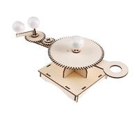 BAZEITFLOW Wooden Solar System Planetarium Model Kit Accurate Earth Sun Moon Movement Prop for School Teaching DIY Astronomy Learning Science Experiment Easy Assembly Educational Decor