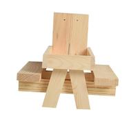 BAZEITFLOW Wooden Squirrel Feeder with Nut Rack and Corn Holder Outdoor Food Dispenser for Berries and Fruits Pet Feeding Supplies for Garden Wildlife