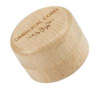 BAZEITFLOW Wooden Umbilical Cord Storage Box for New Parents Rustic Elegant Baby Keepsake Organizer for First Haircut and Baby Shower Memories